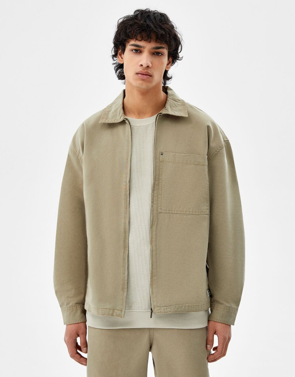 Baumwolljacke mit Reißverschluss